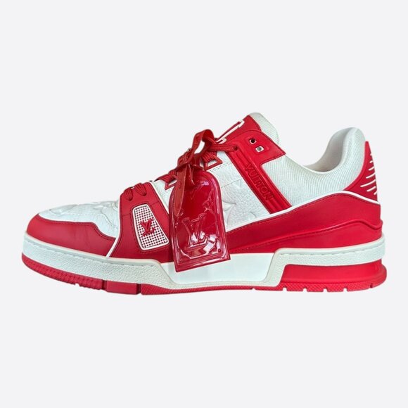 Louis Vuitton Product Red & White Monogram Trainers - Picture 6 of 8